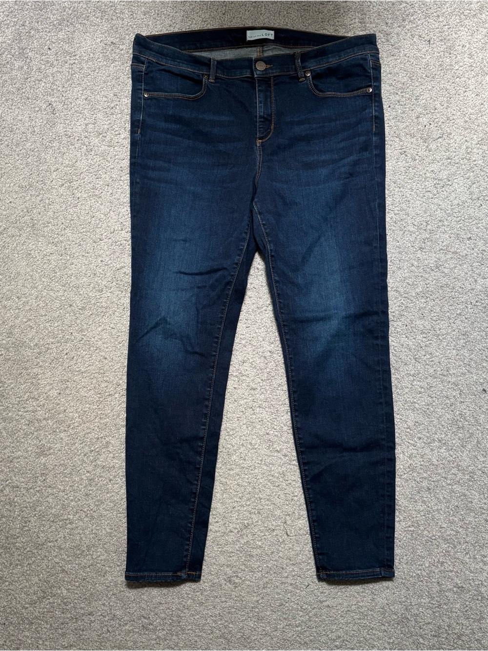 LOFT Dark Blue High Rise Legging Jeans